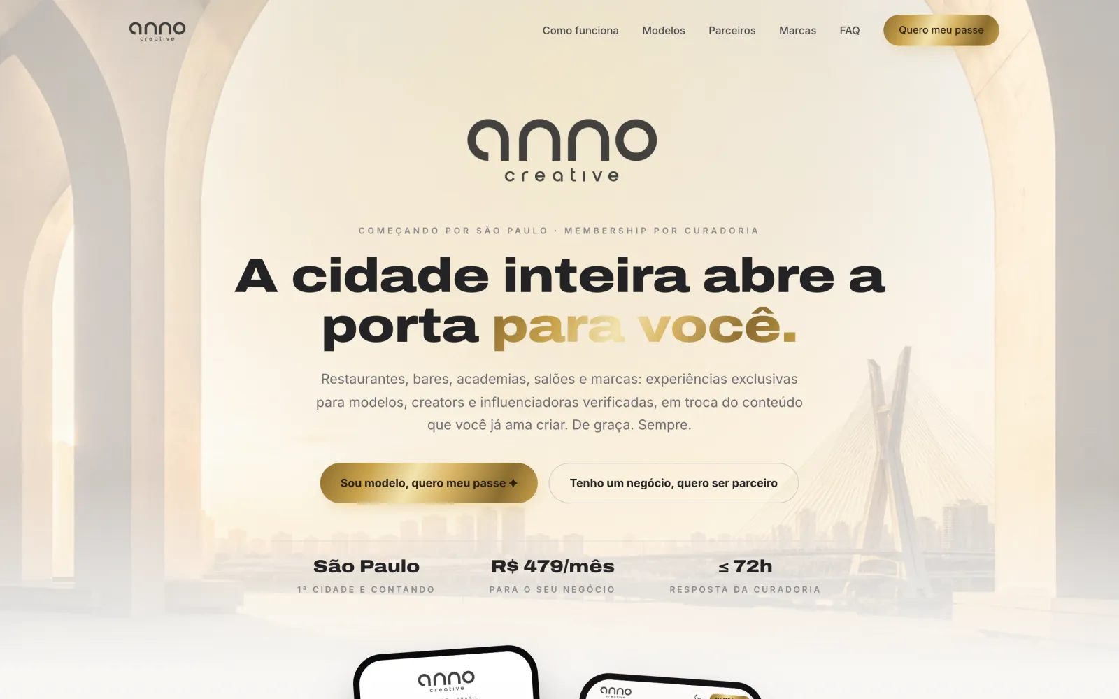ANNO CREATIVE website homepage